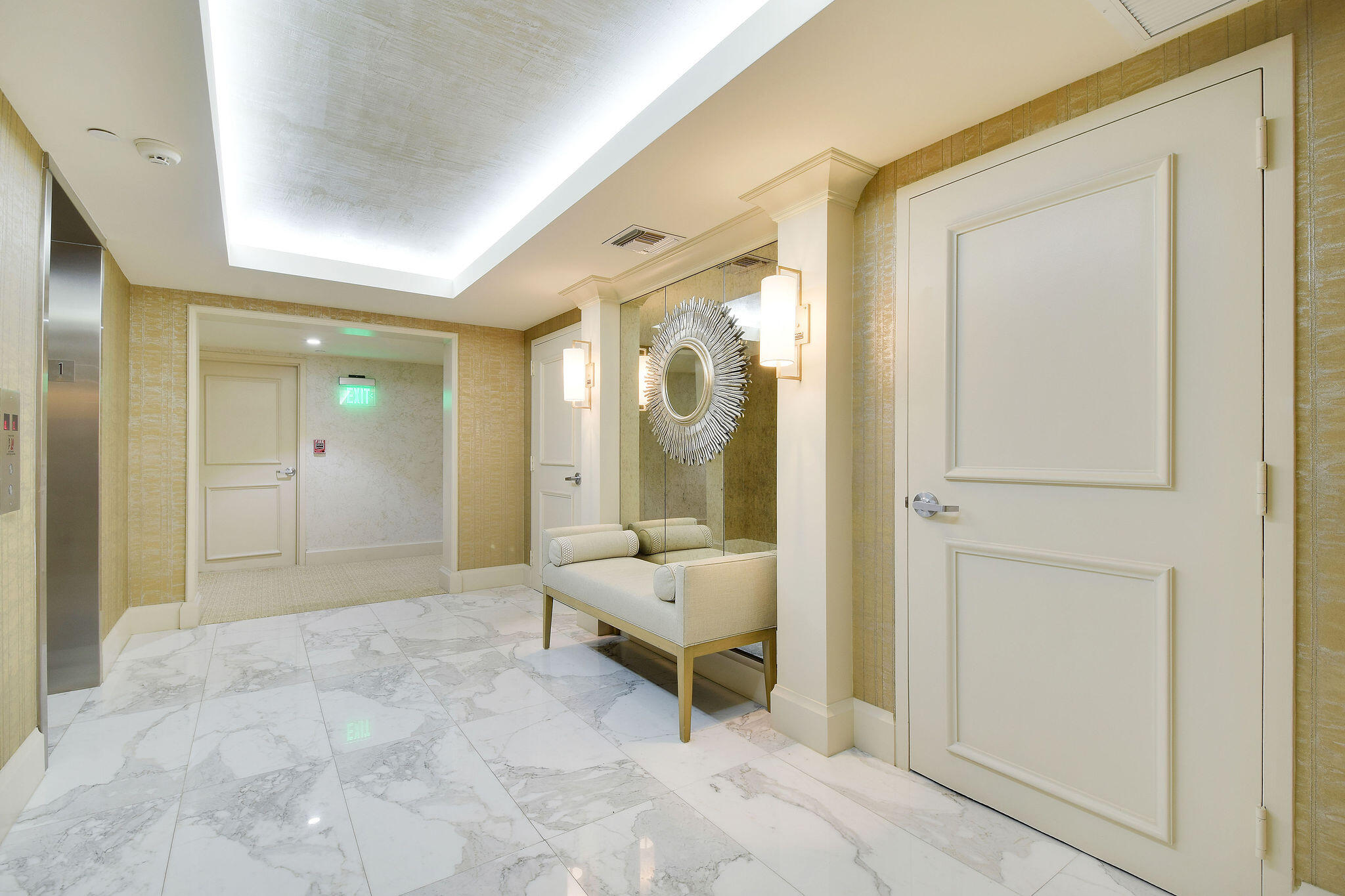 3440 South Ocean Boulevard, Unit 105S Palm Beach, FL 33480 - Photo 42 of 77 a spacious bathroom with a mirror and a shower