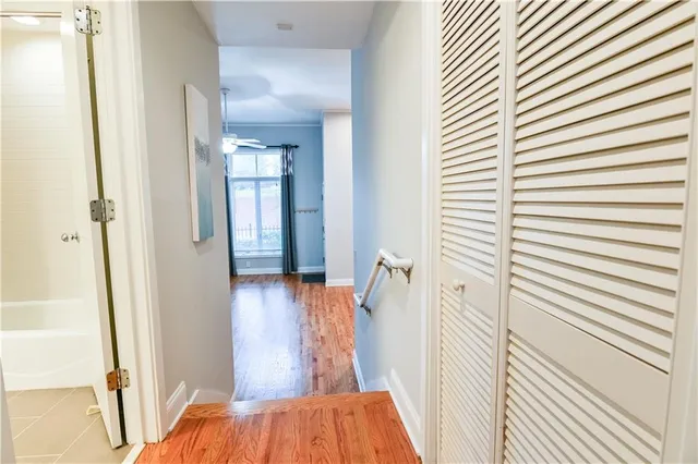 wooden floor in a gallery