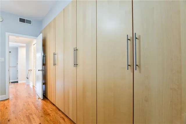 a view of a bathroom with a glass door shower