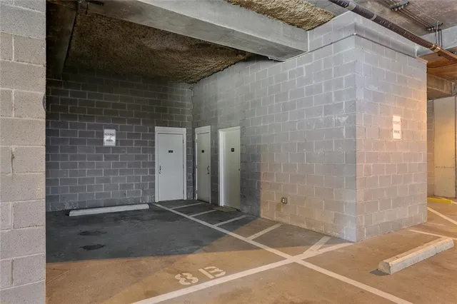 a view of a brick wall