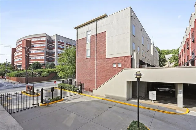 a view of balcony with furniture