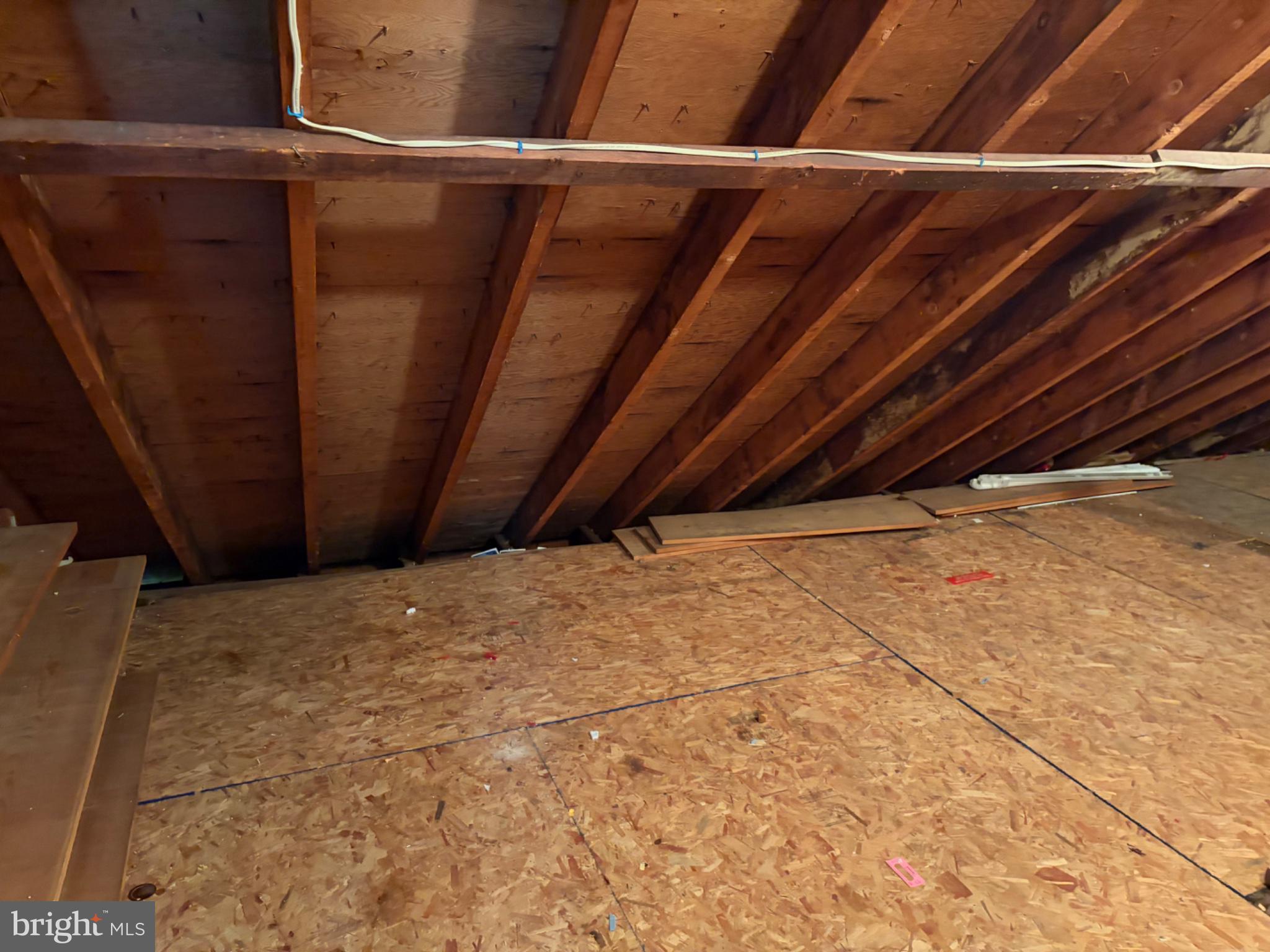 803 Rennard Circle Philadelphia, PA 19116 - Photo 33 of 42 Spacious attic with rustic beams.