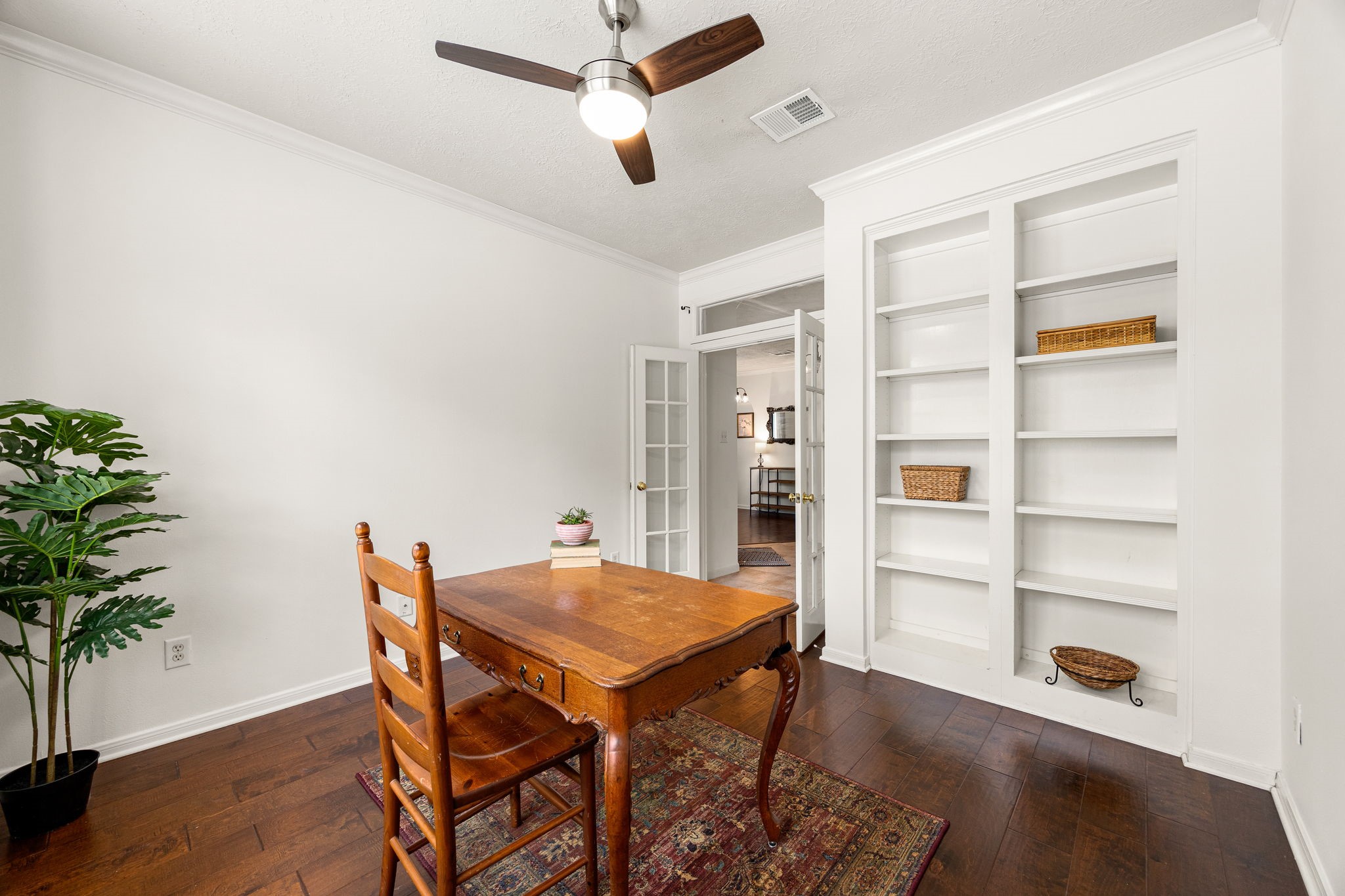 25535 China Springs Spring, TX 77373 - Photo 9 of 36 Private office with open natural light, built-in shelving and French doors