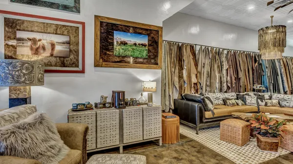 a picture of city view with lawn chairs