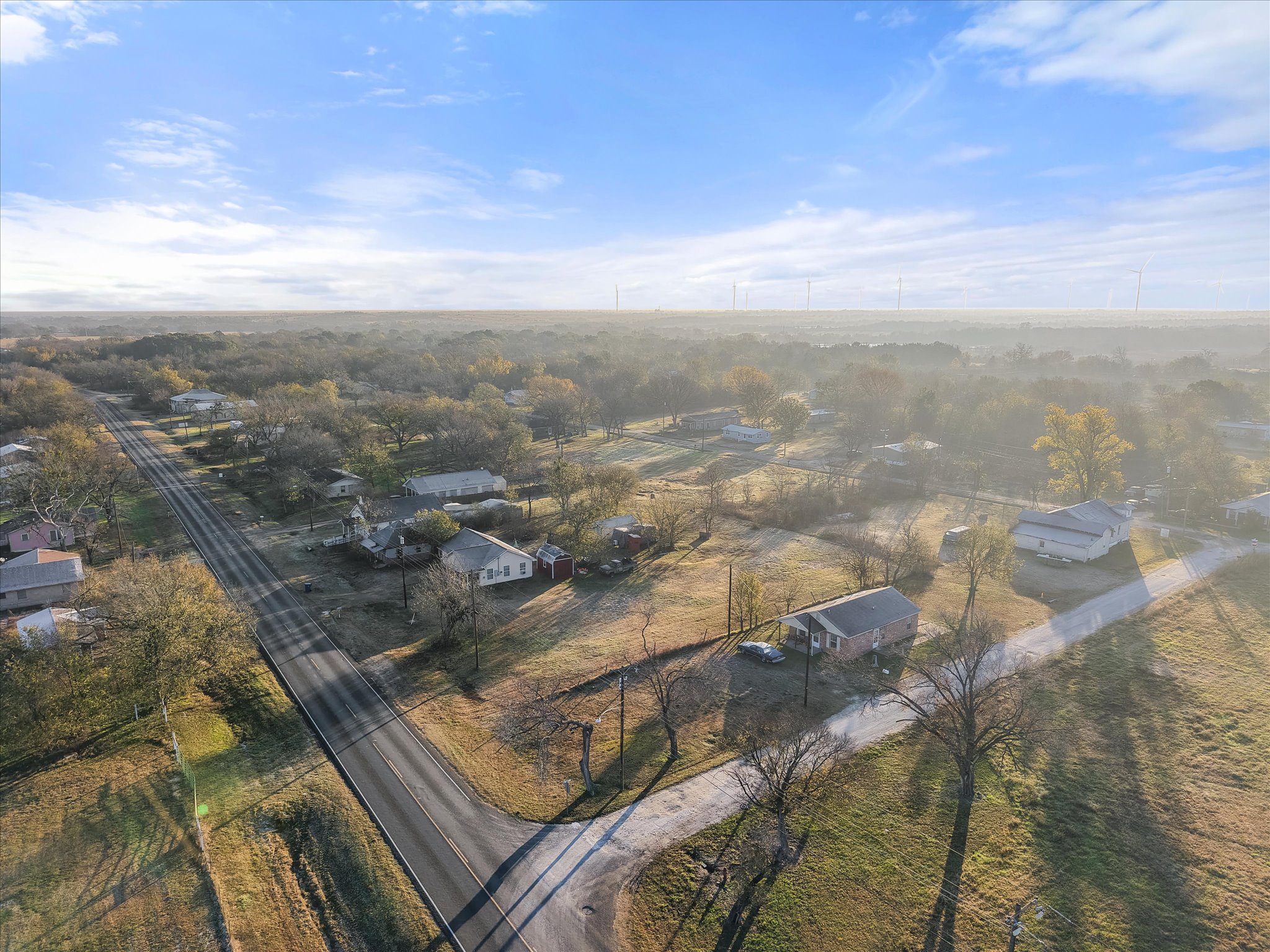 a view of city and mountain