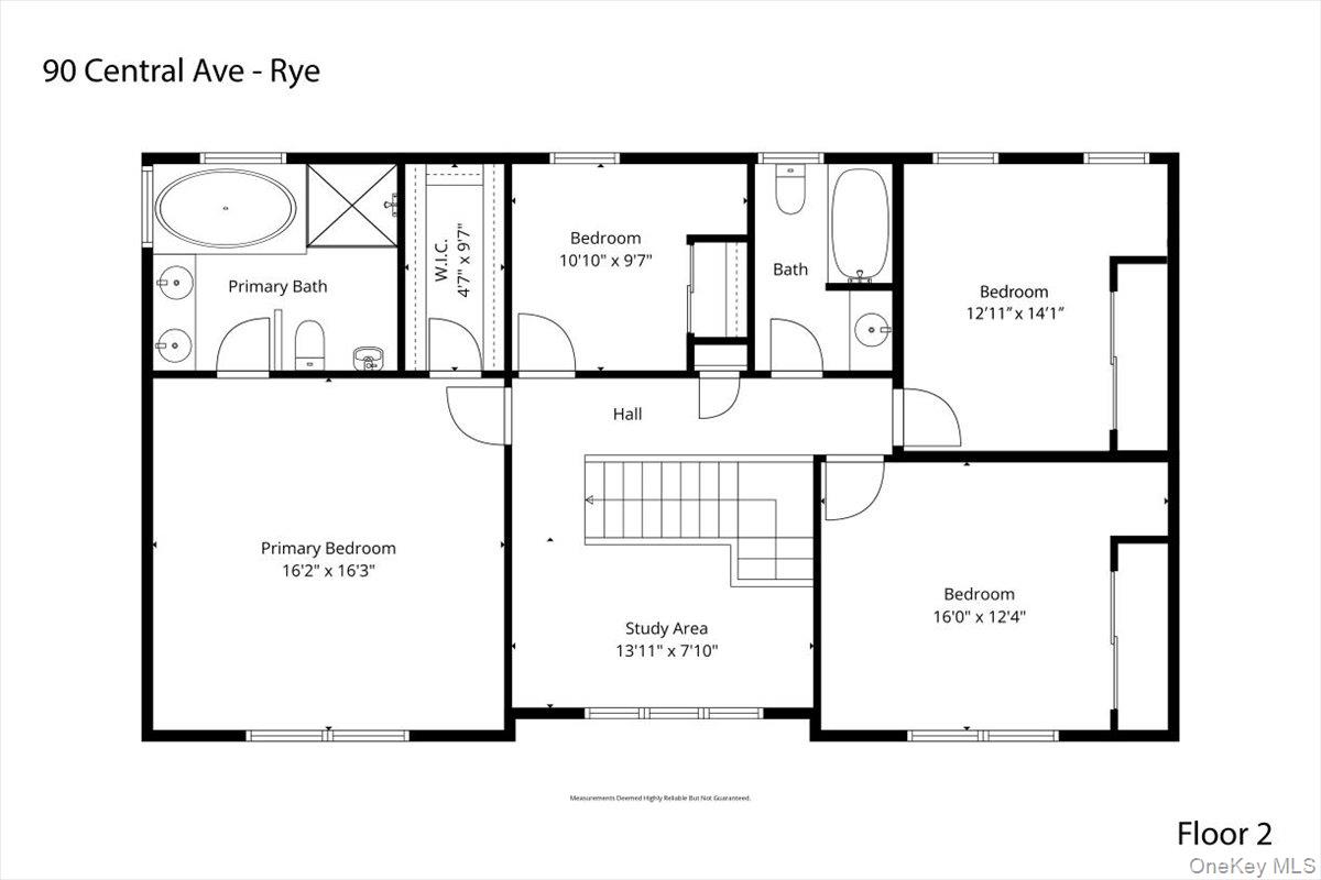 90 Central Avenue Rye, NY 10580 - Photo 22 of 22 Second Floor Plan
