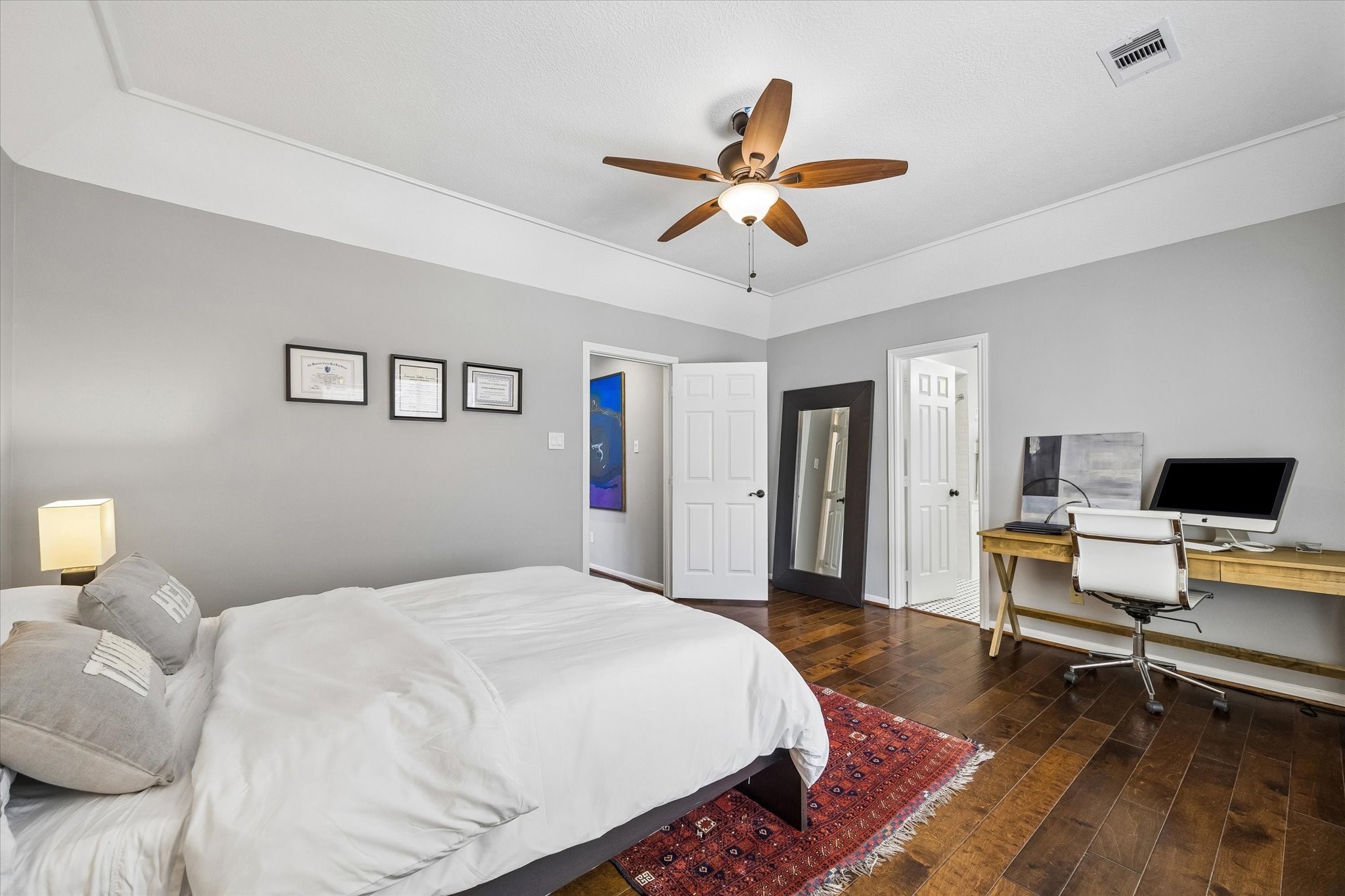 146 Golden Shadow Circle Spring, TX 77381 - Photo 27 of 41 Nestled on the second level, this generously sized secondary bedroom offers exceptional space and privacy, complete with a well-appointed en-suite bath.