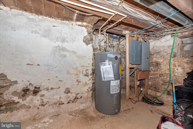 a view of a living room with a large window