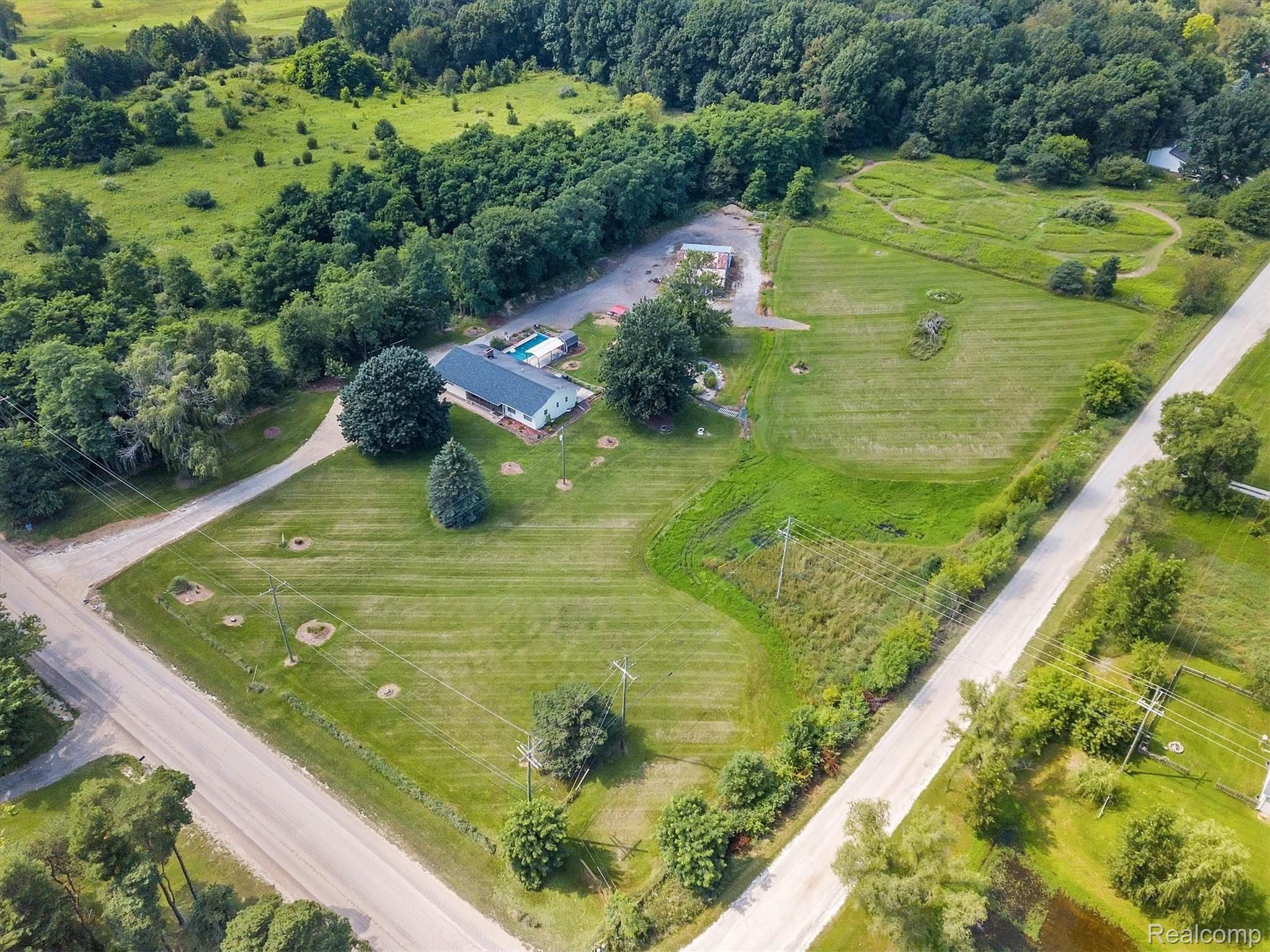 4661 Crooked Lake Road Howell, MI 48843 - Photo 38 of 47 Aerial View 2