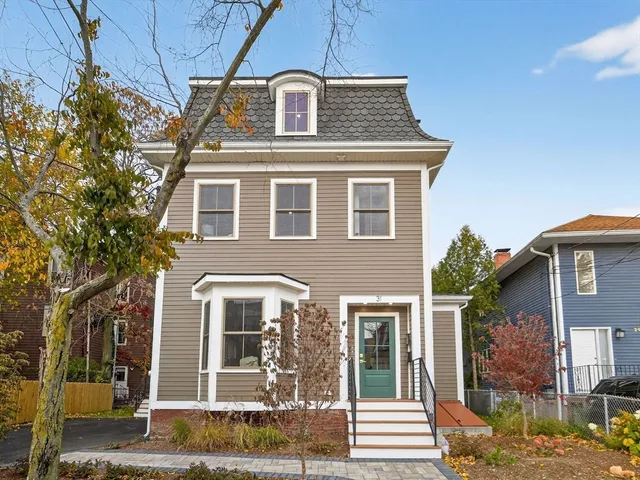 a front view of a house