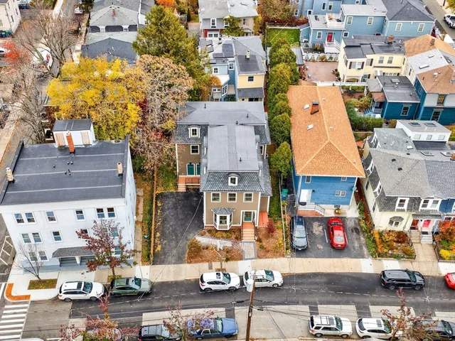 an aerial view of residential building
