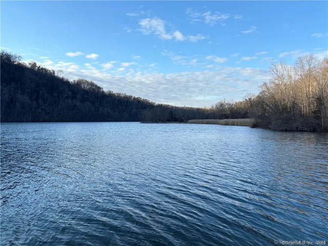 a view of an ocean beach and mountain