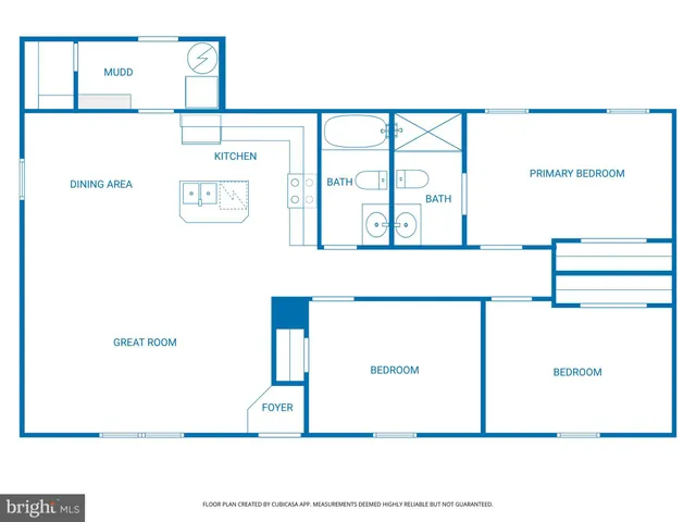 a picture of a room with a bench