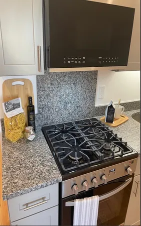 a close up of a stove