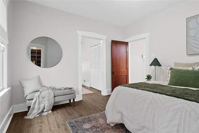 a close view of closet