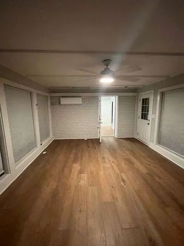 a view of a room with storage