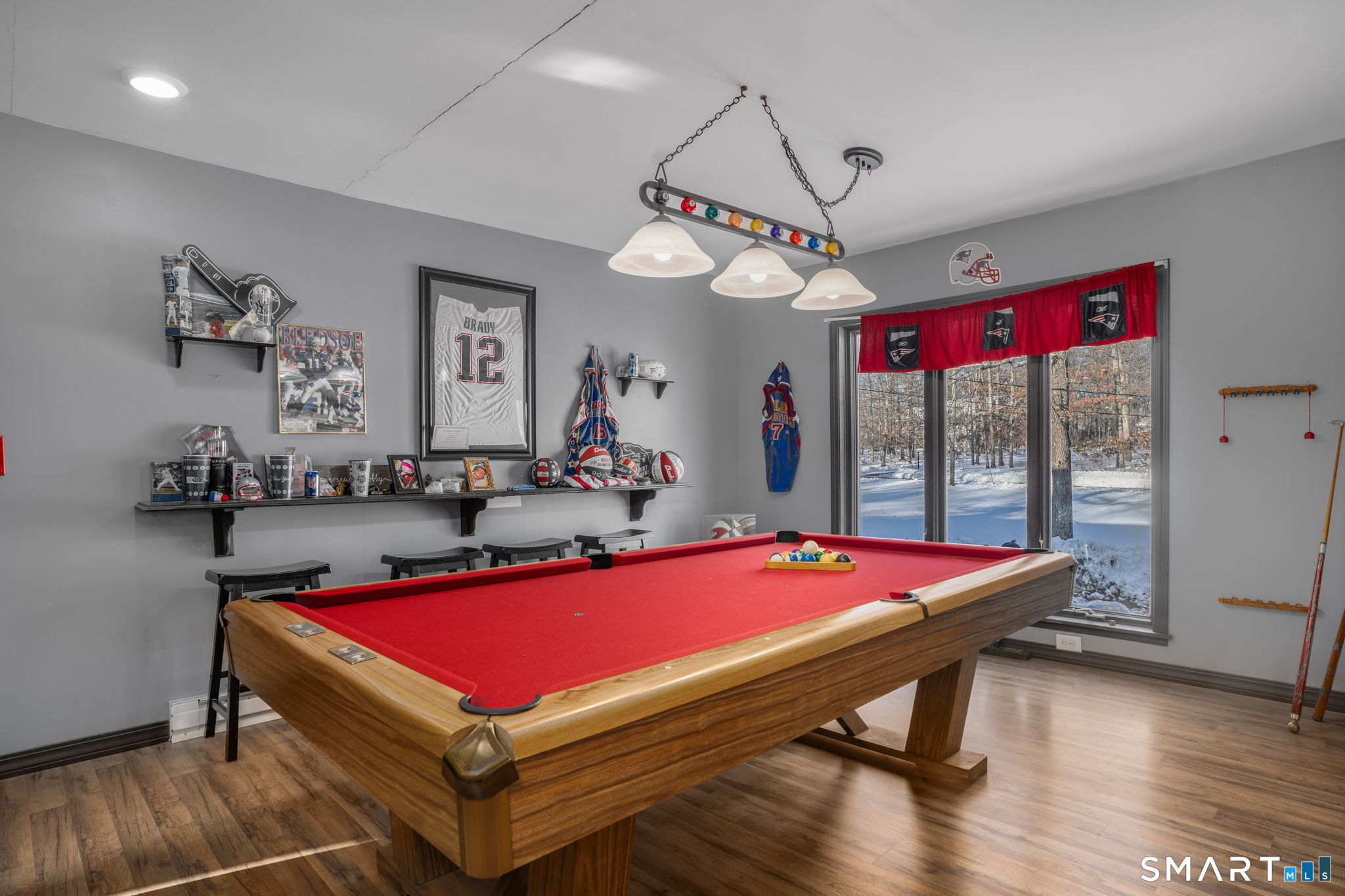 83 Kate Downing Road Plainfield, CT 06374 - Photo 37 of 40 a room with pool table and windows