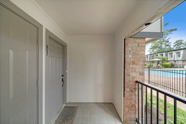 a view of a balcony