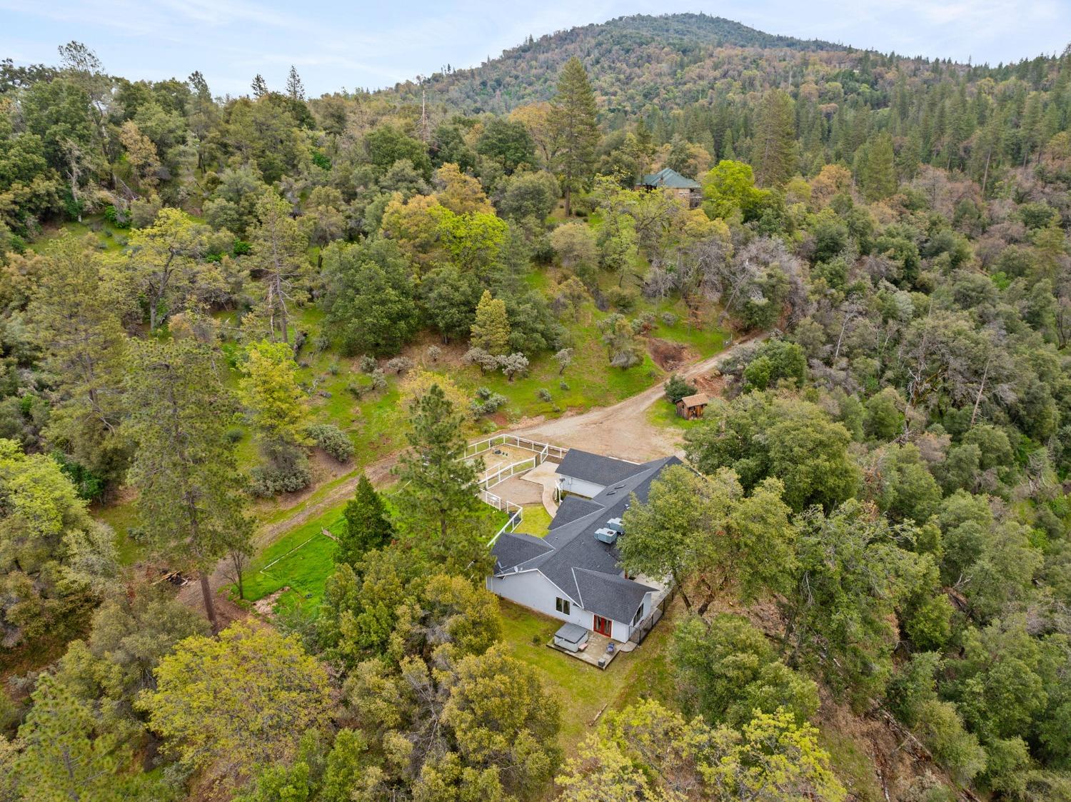 36345 Mudge Ranch Road Coarsegold, CA 93614 - Photo 44 of 51 an aerial view of residential house with outdoor space