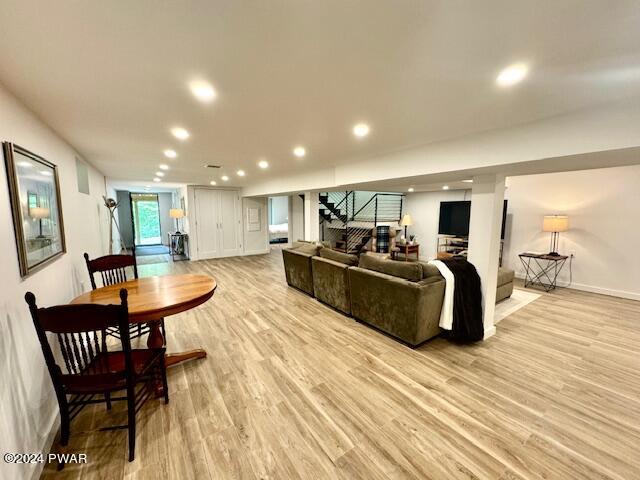 3067 Northgate Road Lake Ariel, PA 18436 - Photo 61 of 79 a living room with furniture kitchen view and a wooden floor