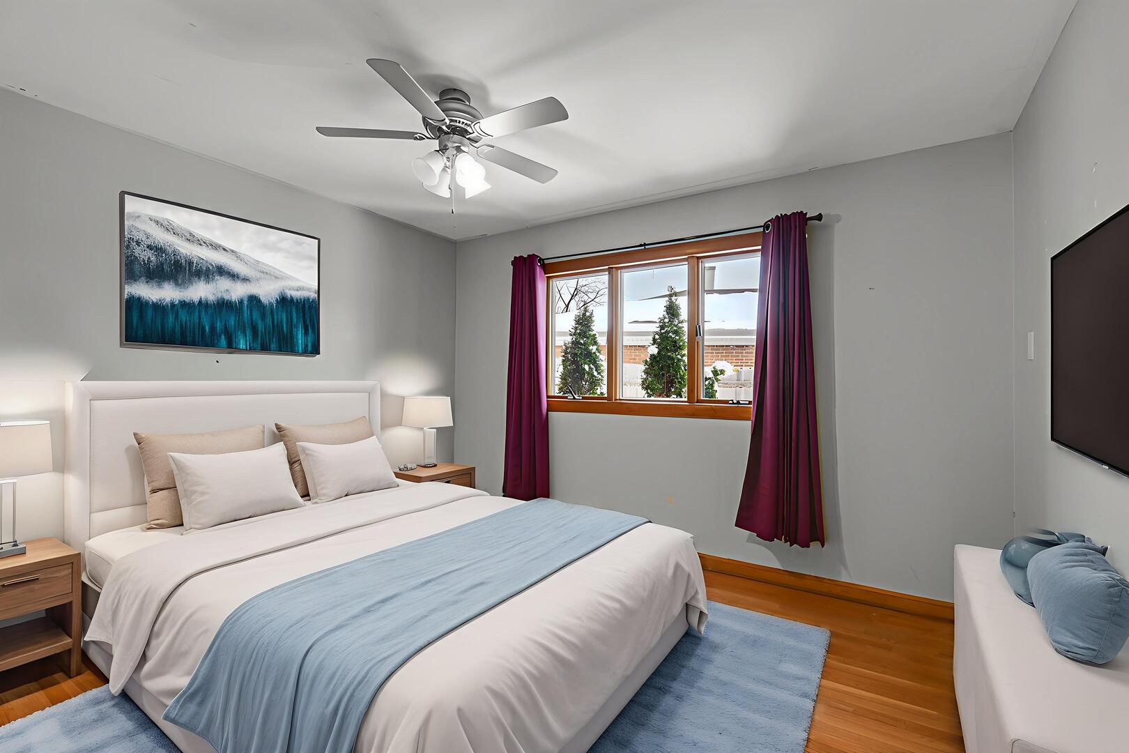 3740 153rd Street Midlothian, IL 60445 - Photo 13 of 20 a bedroom with a bed and a chandelier