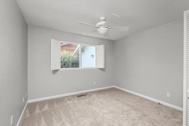 an empty room with a window