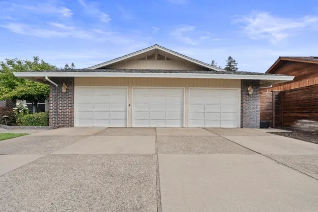front view of a house with a garage