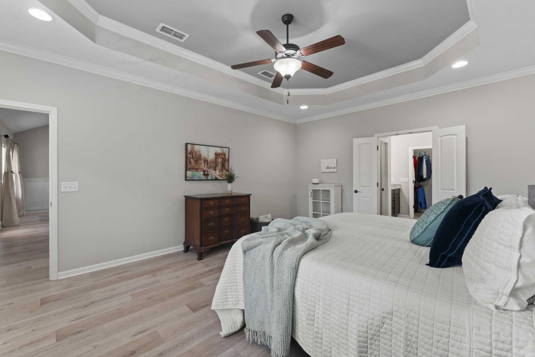 4425 Maximillion Circle Murfreesboro, TN 37128 - Photo 14 of 44 a spacious bedroom with a bed and a ceiling fan