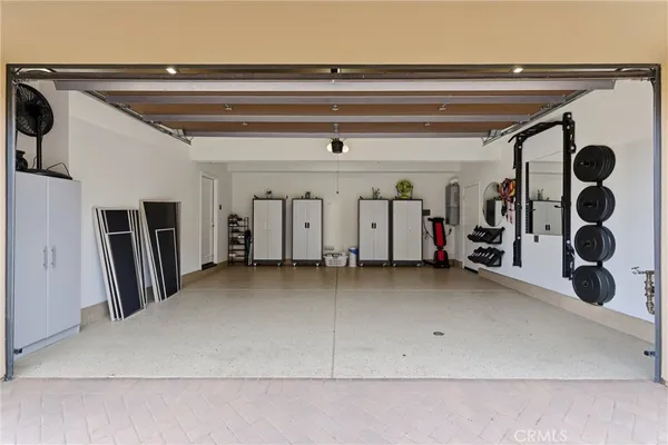 a view of room with gym equipment