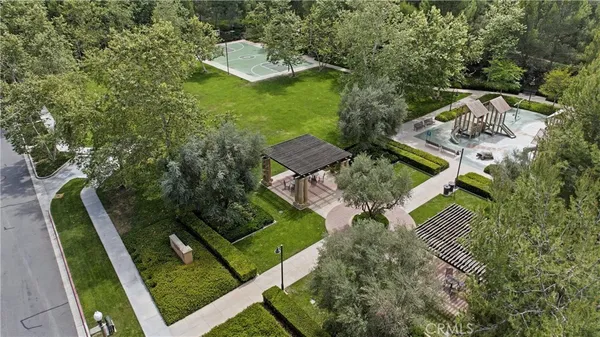 a view of yard along with trees