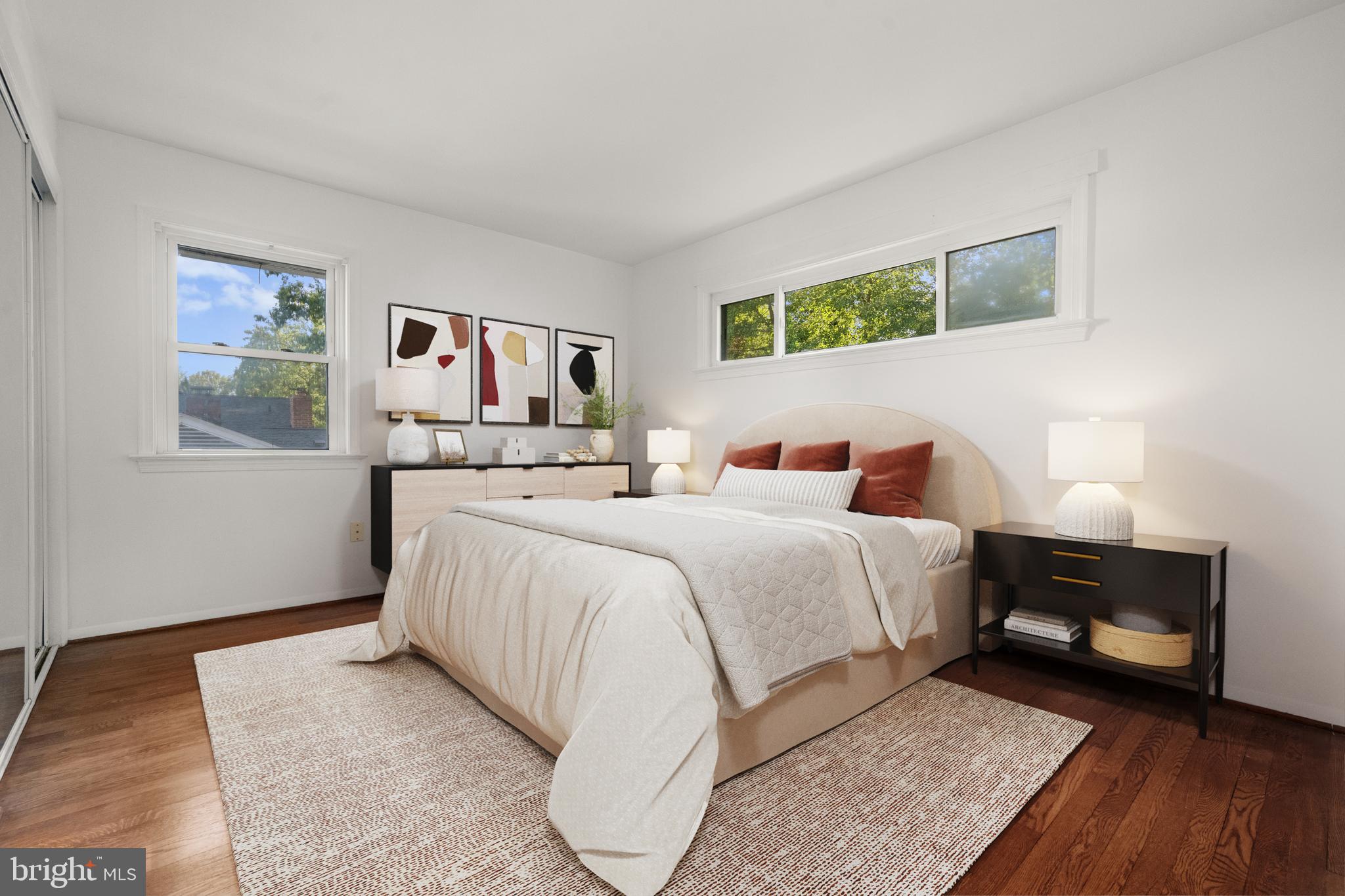 5505 Heming Avenue Springfield, VA 22151 - Photo 20 of 37 a bedroom with a bed and a night stand