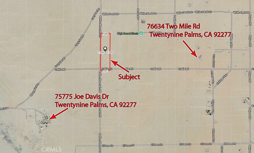 76100 2 Mile Road Twentynine Palms, CA 92277 - Photo 36 of 37 a view of a street sign