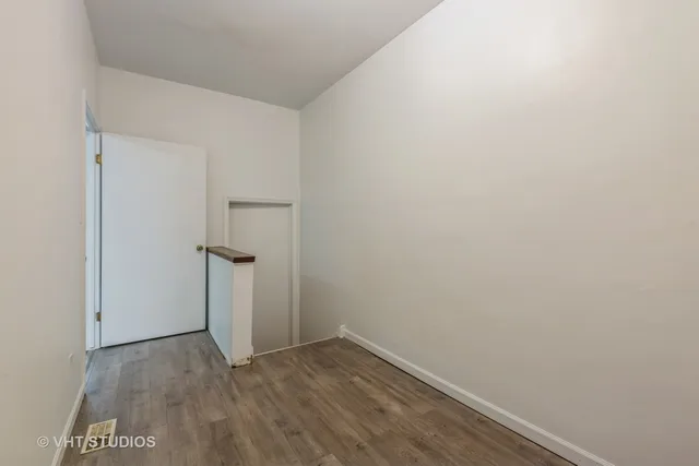 a room with a table and window