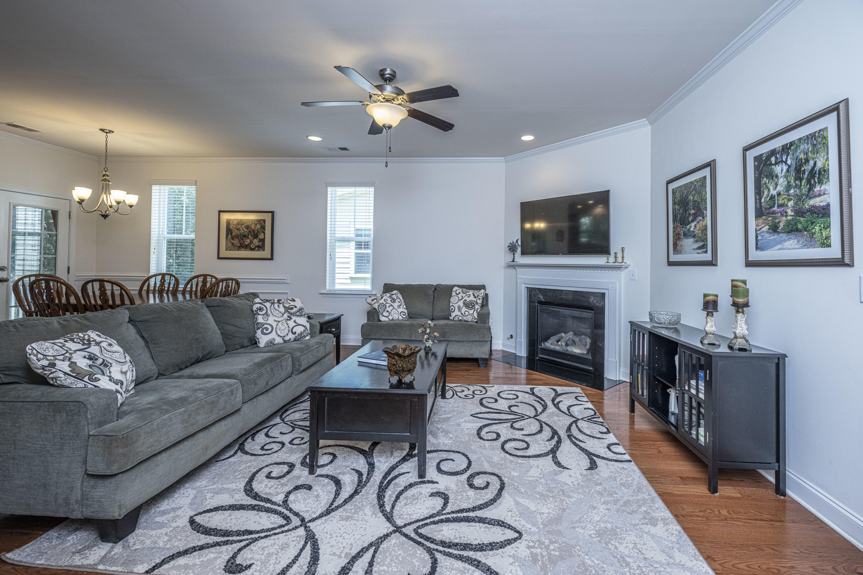 1247 Dingle Road Mount Pleasant, SC 29466 - Photo 4 of 44 Family room with gas fireplace