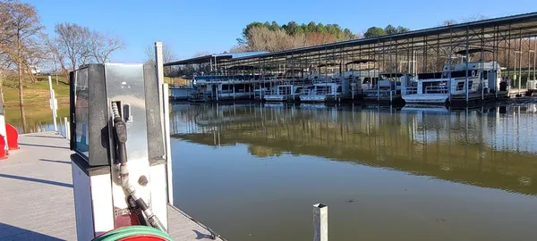 a view of a lake with a terrace