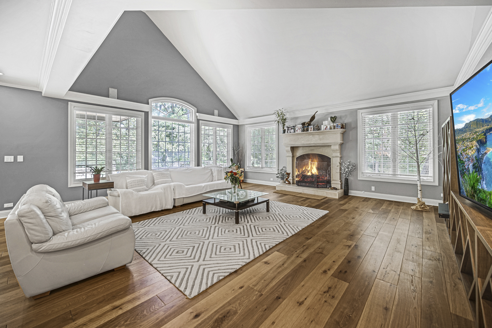 2800 Orange Brace Road Riverwoods, IL 60015 - Photo 11 of 41 a living room with furniture and a fireplace