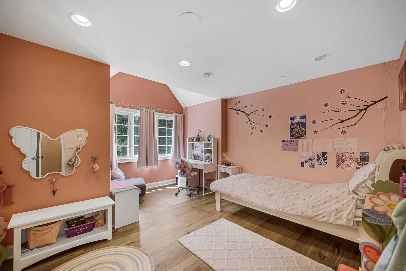 2800 Orange Brace Road Riverwoods, IL 60015 - Photo 18 of 41 a bedroom with furniture and a fireplace