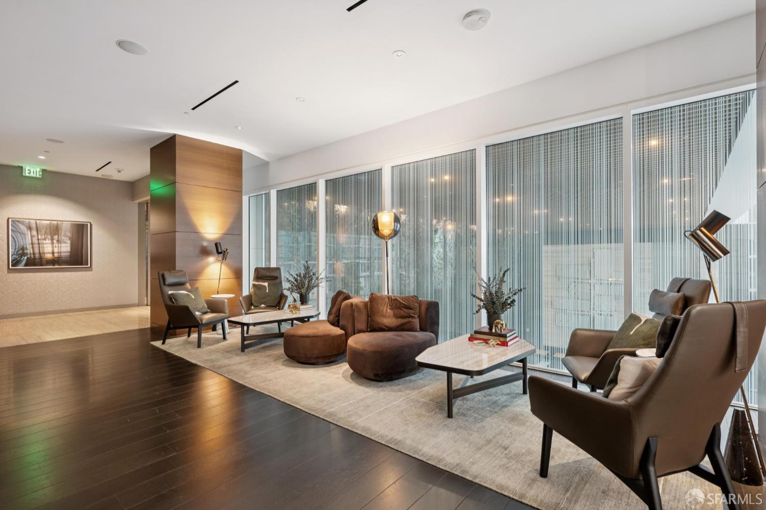 301 Mission Street, Unit 35C San Francisco, CA 94105 - Photo 22 of 28 a living room with furniture and a large window