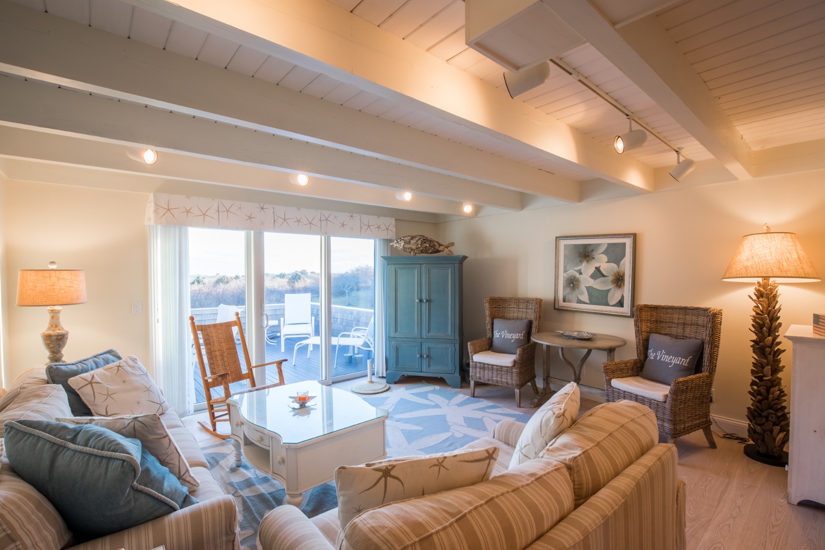 491 Katama Road, Unit D2 Edgartown, MA 02539 - Photo 7 of 13 Living area to deck