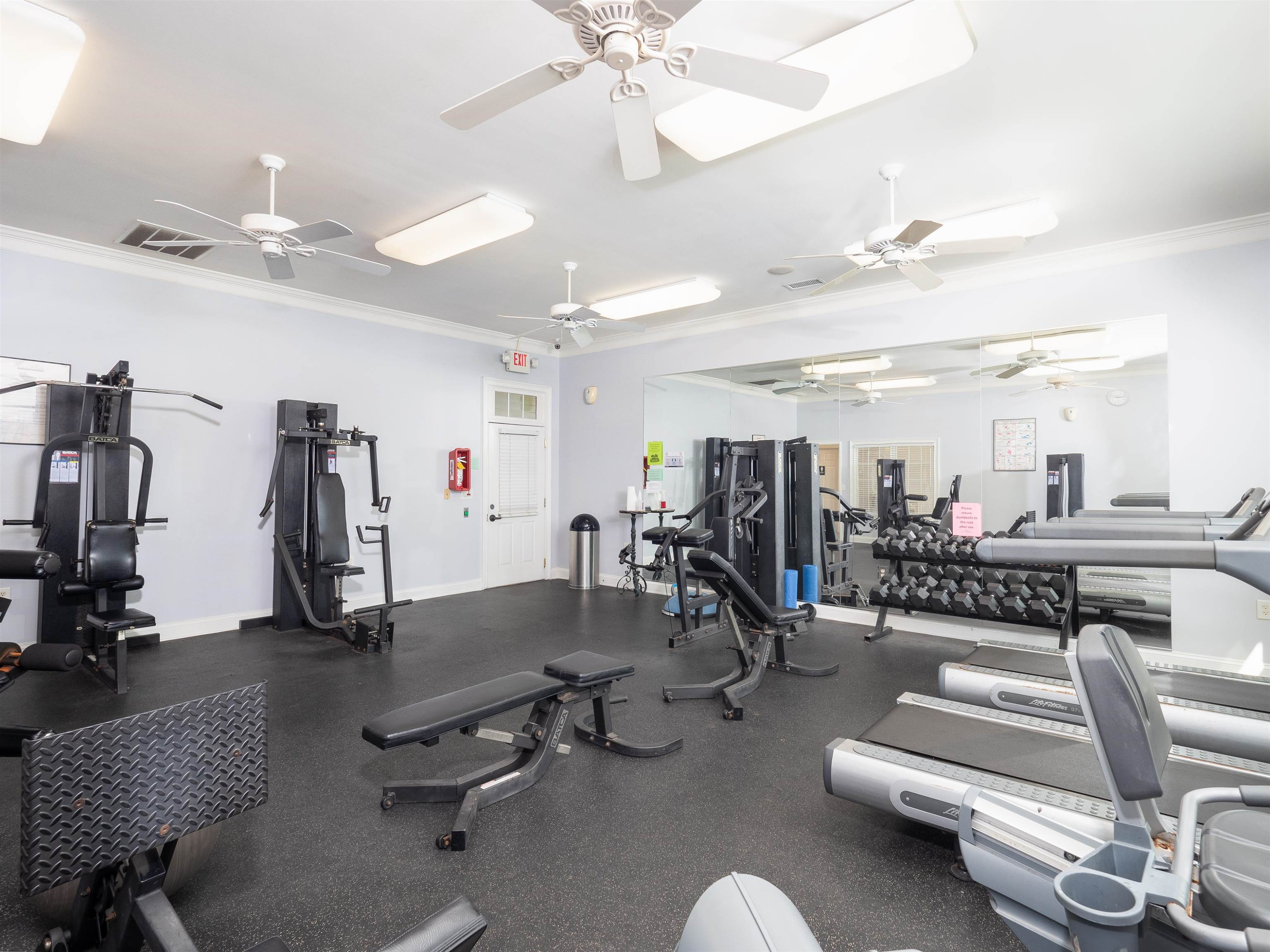 2511 Huntscroft Lane, Unit 201 Raleigh, NC 27617 - Photo 28 of 34 a view of a room with gym equipment