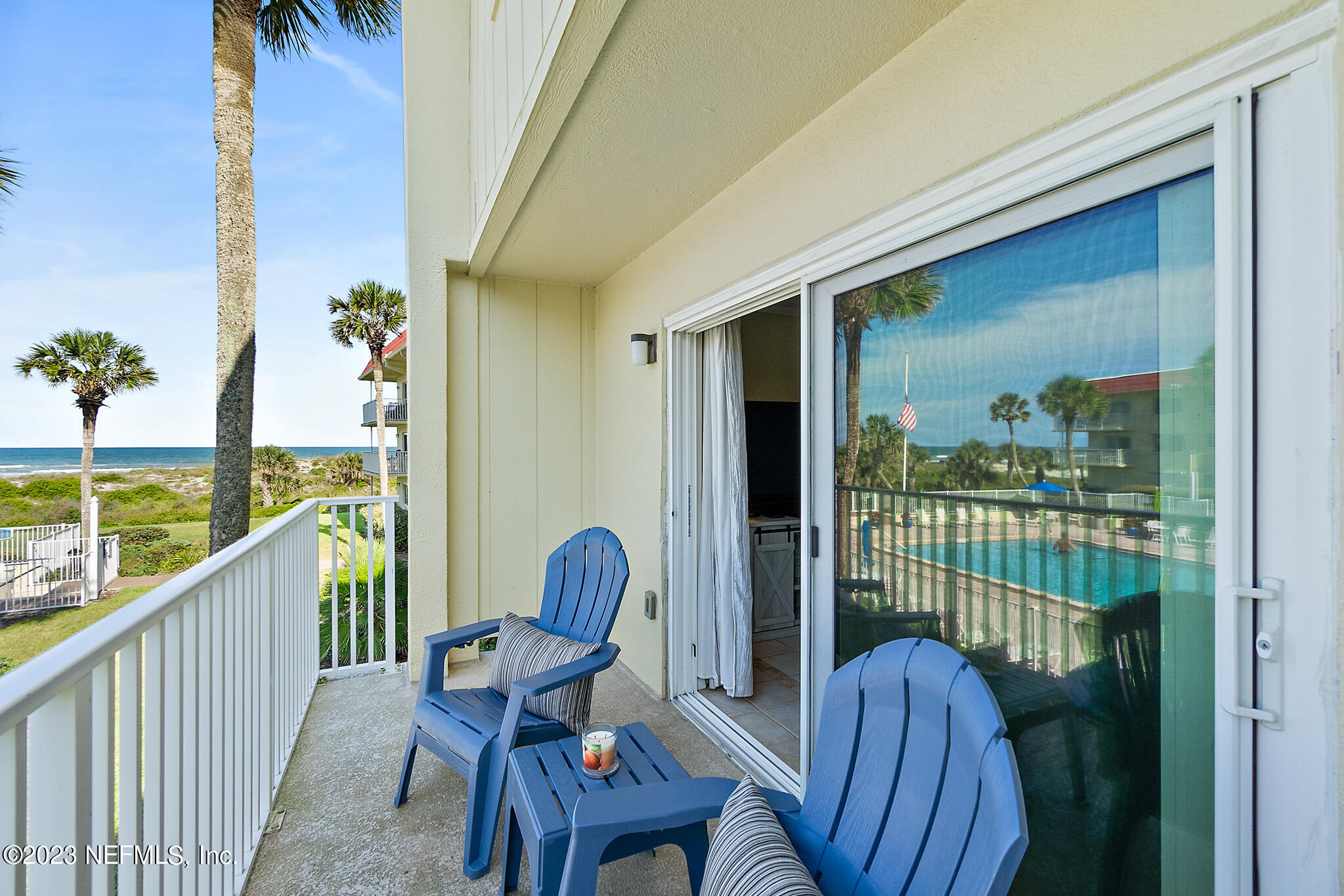 1 Ocean Trace Road, Unit 242 St. Augustine, FL 32080 - Photo 2 of 42 a view of a balcony with furniture