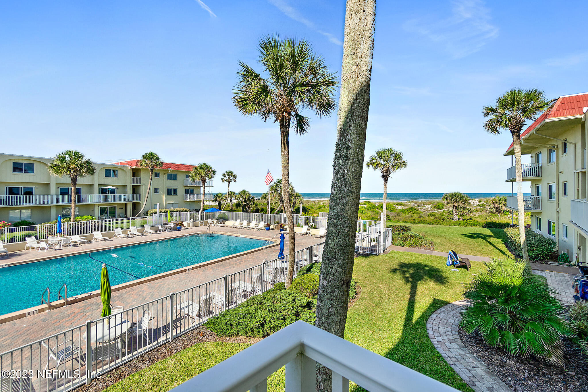 1 Ocean Trace Road, Unit 242 St. Augustine, FL 32080 - Photo 9 of 42 a view of swimming pool from a balcony