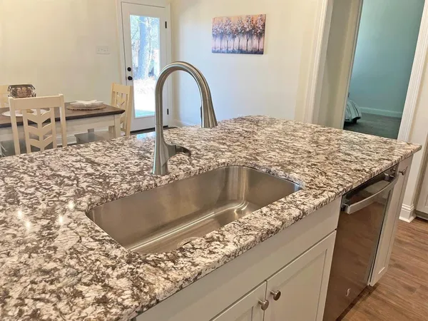 a close view of sink and tap