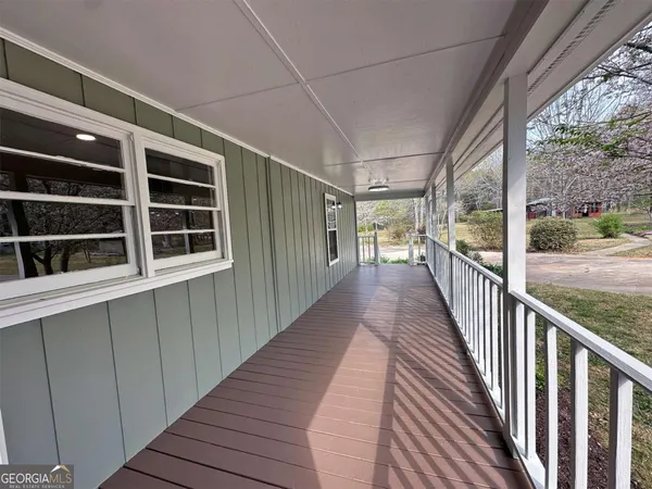 a view of a house with wooden floor