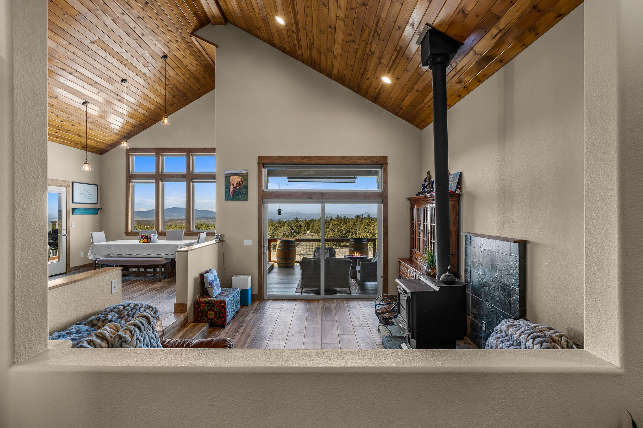 6040 Gravett Road Prineville, OR 97754 - Photo 74 of 77 Open Floor Plan with awesome tongue & grove cleings.