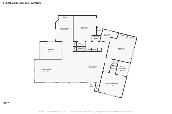 $1,095,000 | 649 Atkins Drive, Glendale, CA 91206