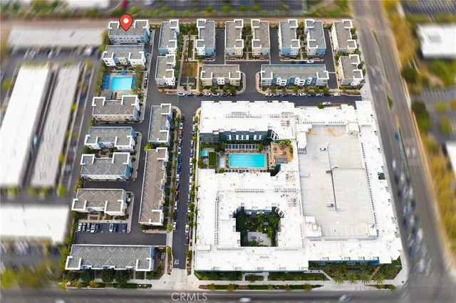 a view of a glass building