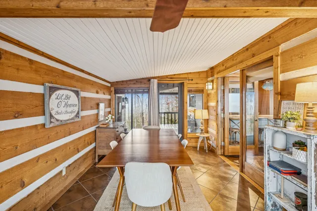 a lobby with furniture and rug