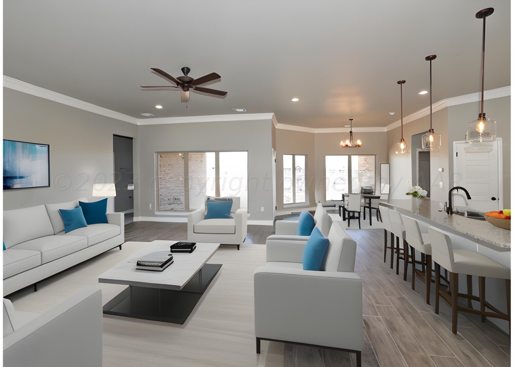 9551 Trinity Drive Amarillo, TX 79119 - Photo 2 of 46 a living room with furniture and a large window