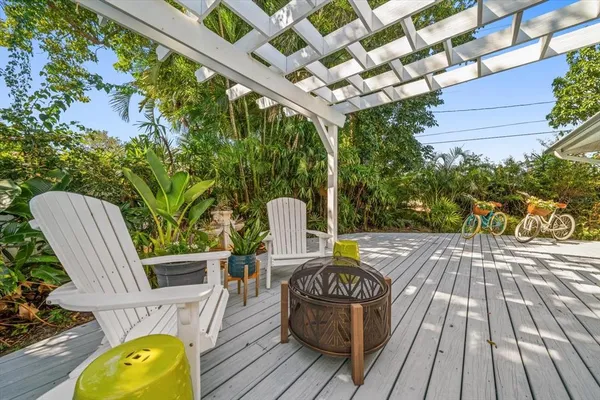 a view of outdoor space with seating area